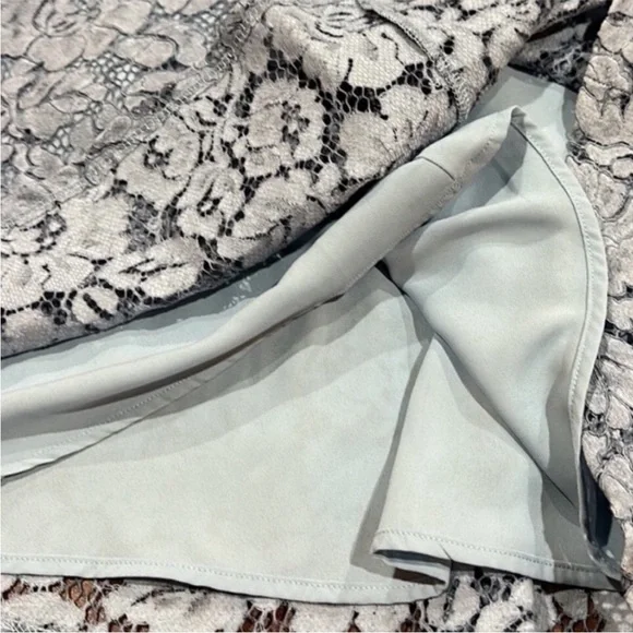 NWT Aqua Dusty Blue Lace Dress Women’s Sz S - Picture 9 of 11